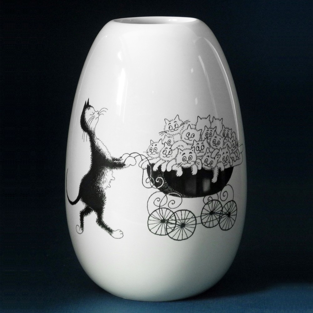 Vase rond "Famille nombreuse"