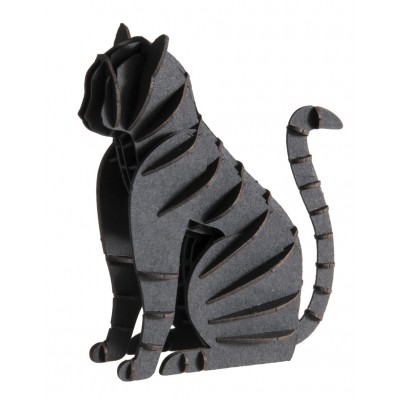 Chat 3D-Chat brun roux