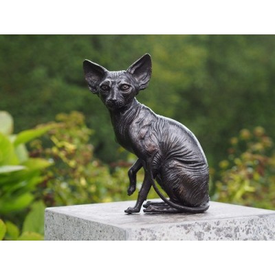 Statue chat et papillon en bronze, vente au meilleur prix