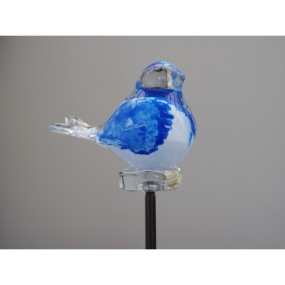 Oiseau en verre Bleu 9 cm