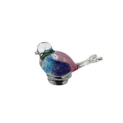 Oiseau en verre multicolor 11 cm
