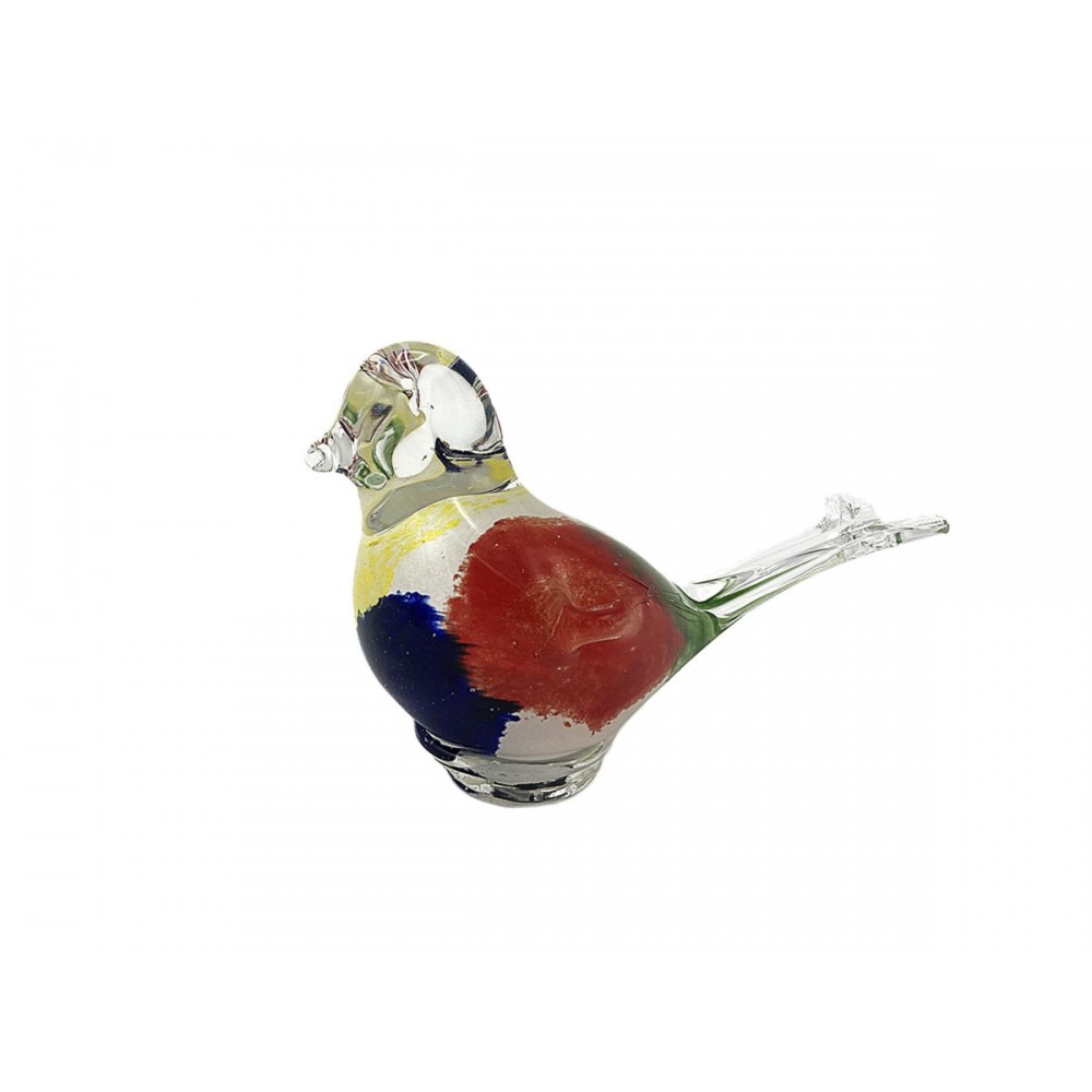 Oiseau en verre Multicolor 17 cm