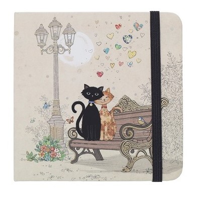 Carnet carré Mot de passe Couple de chats